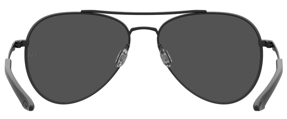 Under Armour Instinct Sunglasses with Black 57mm Frame and Grey Lens UA0007GS-003-57IR - Back View