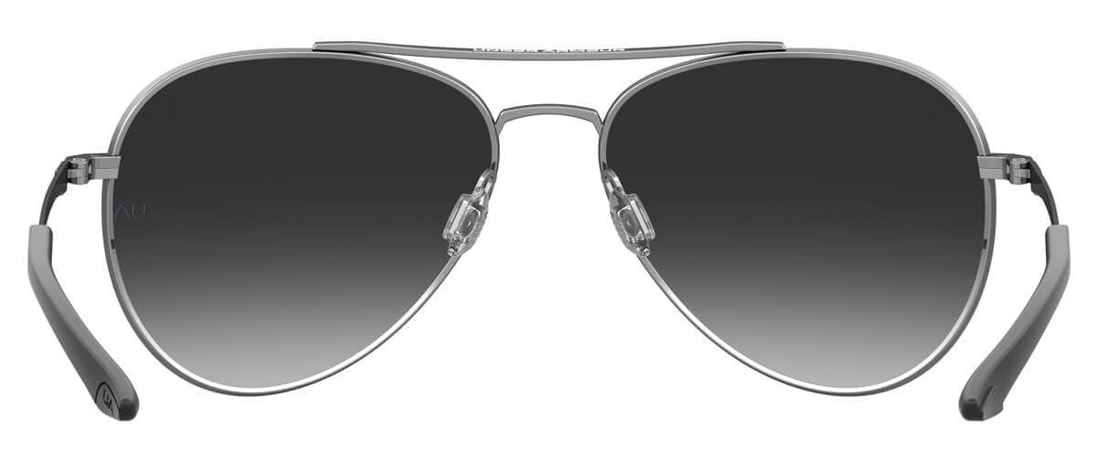 Under Armour Instinct Sunglasses with Dark Ruthenium 59mm Frame and Grey Polarized Lens UA0007GS-KJ1-WJ - Back View