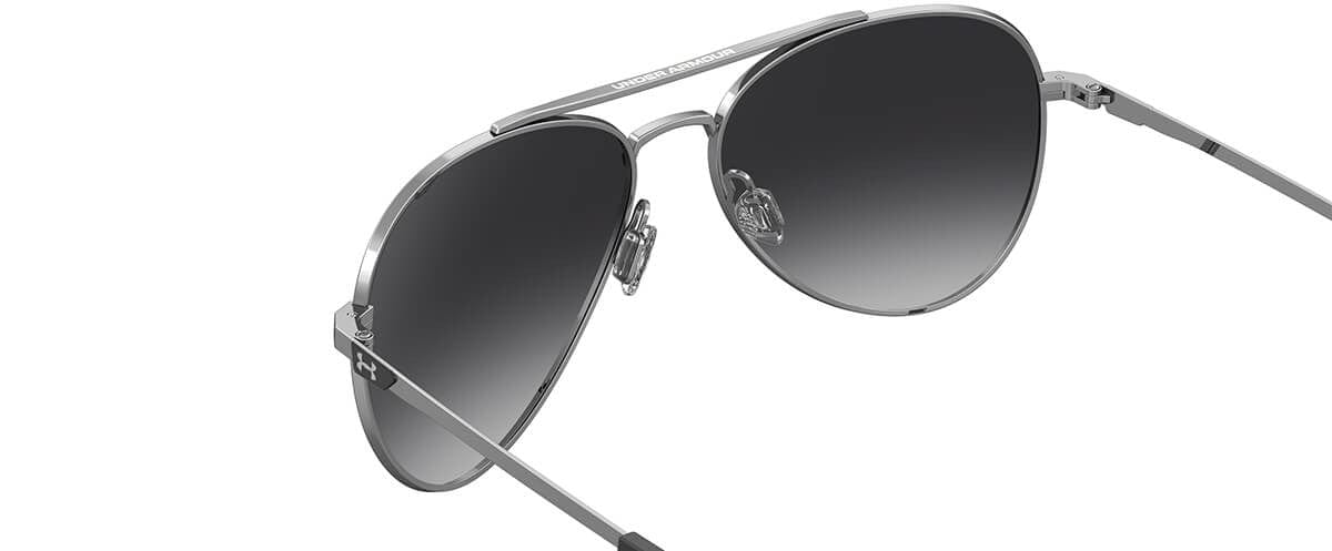 Under Armour Instinct Sunglasses with Dark Ruthenium 59mm Frame and Grey Polarized Lens UA0007GS-KJ1-WJ - Side View