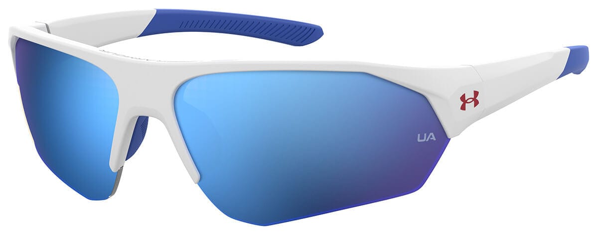 Under Armour Playmaker Jr Sunglasses with White Frame and Baseball Blue Lens UA7000S-6HT-W1