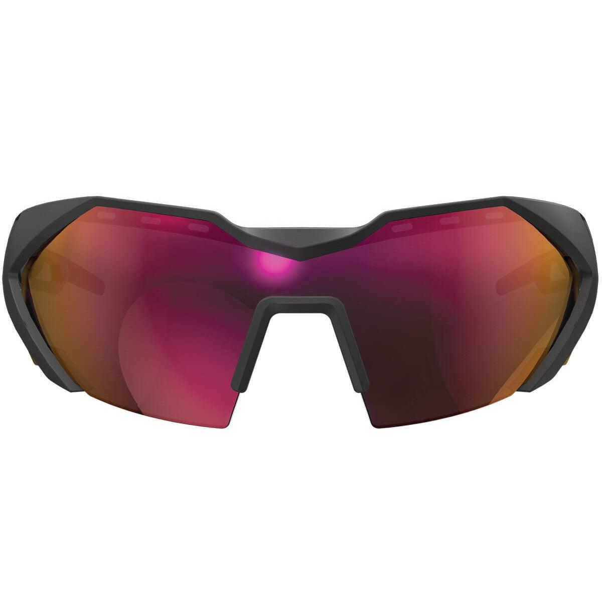 Mechanix Wear Type-E Safety Glasses with Grey Frame and Fire Mirror Anti-Fog Lens VES-21AK-BU - Front View