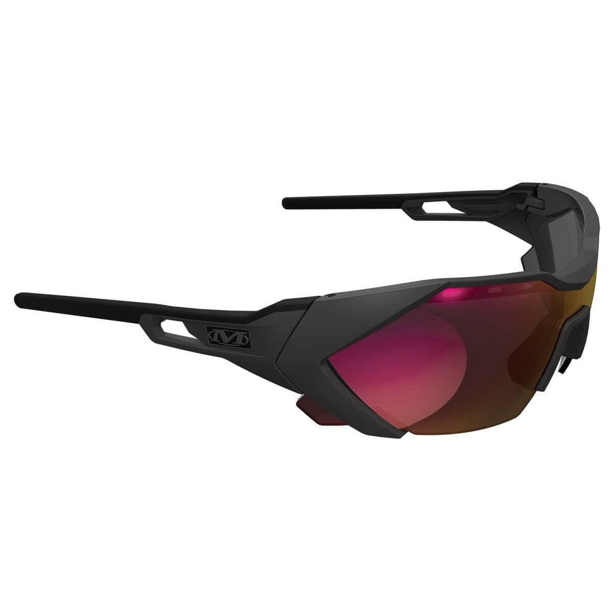 Mechanix Wear Type-E Safety Glasses with Grey Frame and Fire Mirror Anti-Fog Lens VES-21AK-BU - Right View