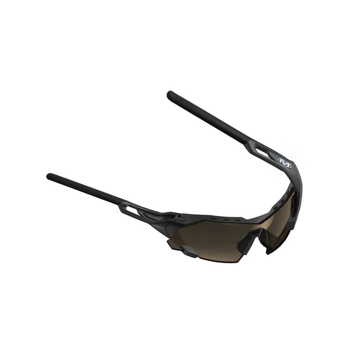 Mechanix Wear Type-E Safety Glasses with Black Frame and Blue Diamond Mirror Anti-Fog Lens VES-22AK-BU - Back View