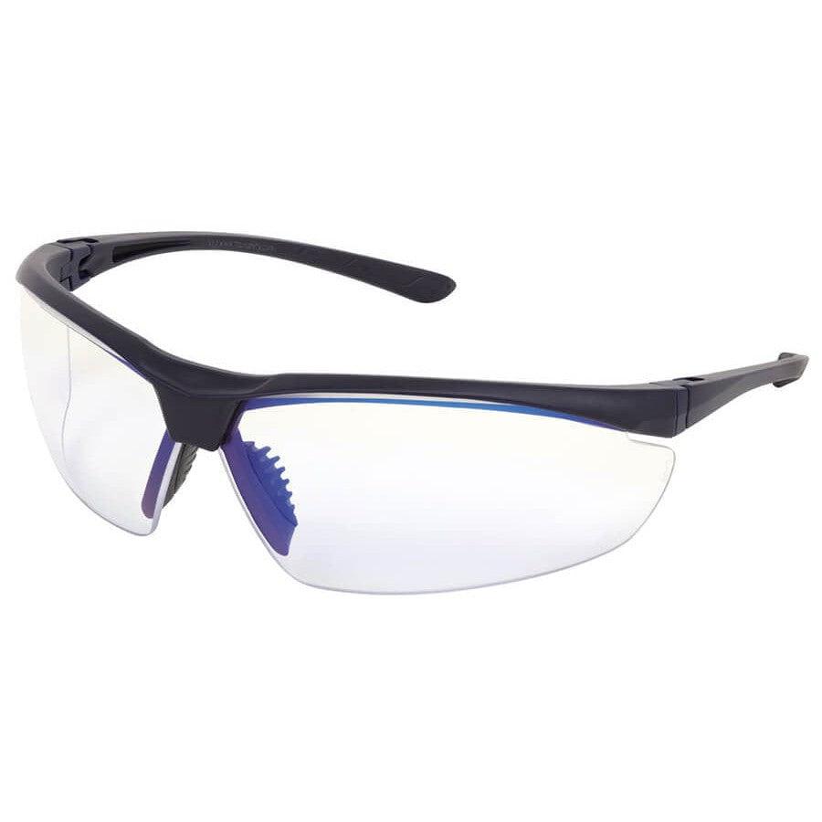 Crews VL2 Safety Glasses with Navy Blue Frame and MaxBlue Lens VL210MB