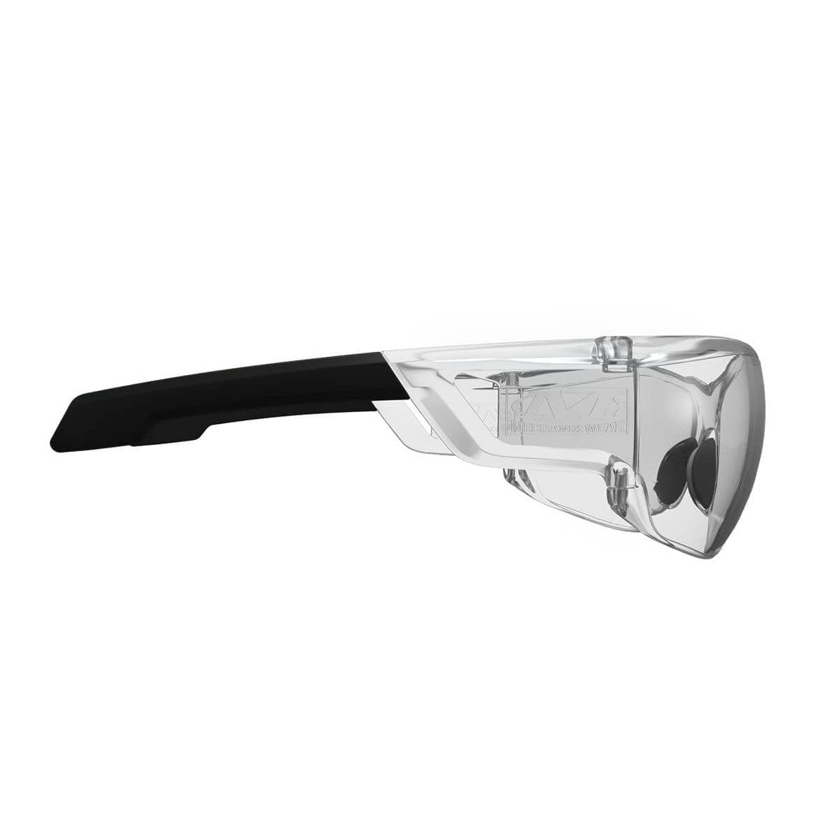 Mechanix Wear Type-N Safety Glasses with Clear Frame and Clear Anti-Fog Lens VNS-10AA-BU - Side View
