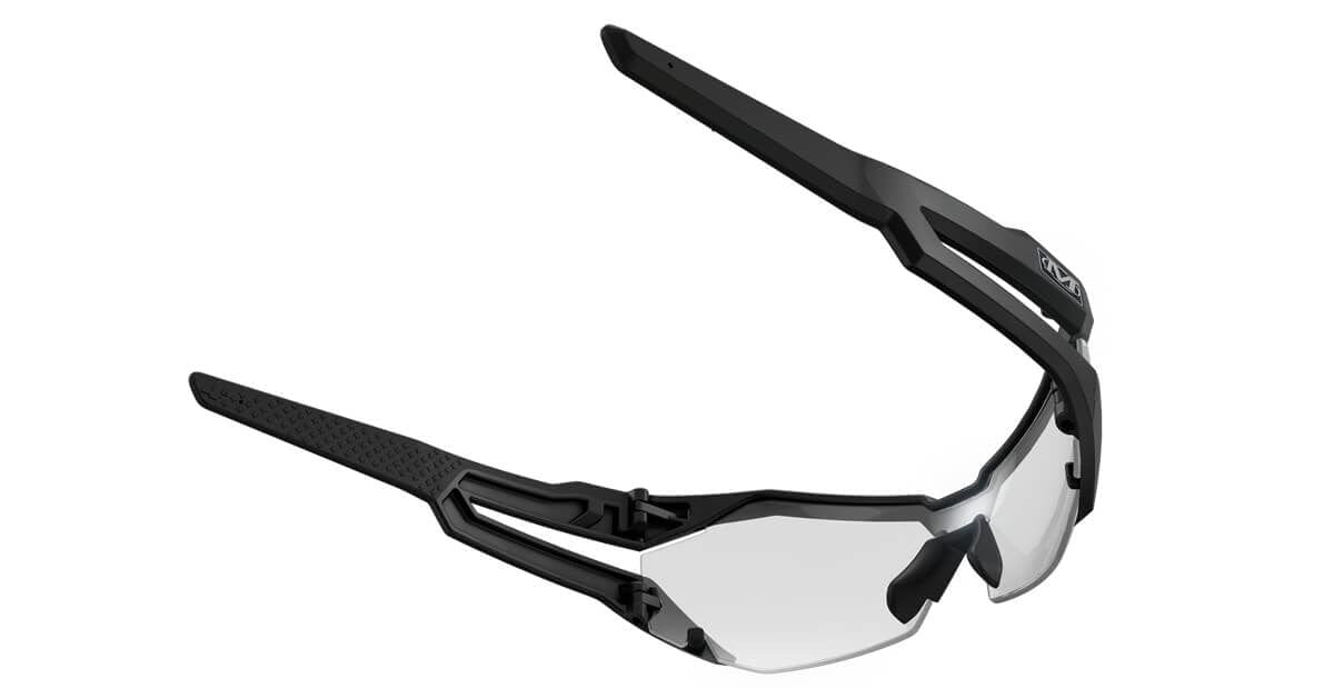 Mechanix Wear Type-V Safety Glasses with Black Frame and Clear Anti-Fog Lens VVS-10AE-BU - Back View