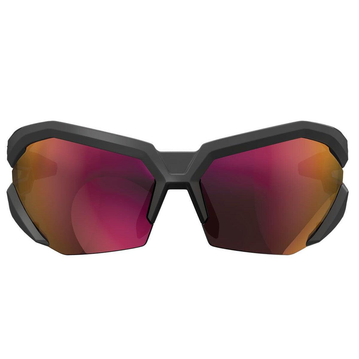 Mechanix Wear Type-V Safety Glasses with Grey Frame and Fire Mirror Anti-Fog Lens VVS-21AH-BU - Front View