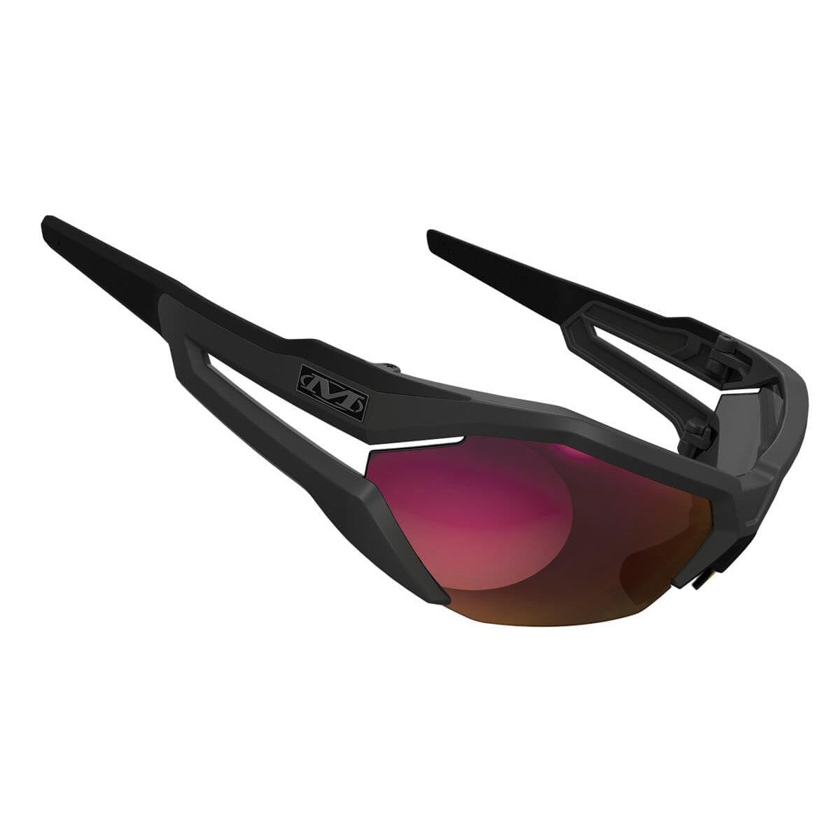 Mechanix Wear Type-V Safety Glasses with Grey Frame and Fire Mirror Anti-Fog Lens VVS-21AH-BU - Right View