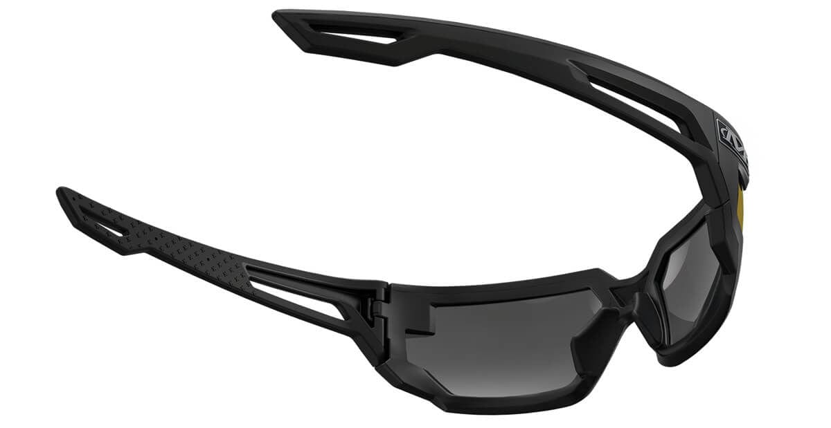 Mechanix Wear Type-X Safety Glasses with Black Frame and Fire Mirror Anti-Fog Lens VXS-21AE-BU - Back View