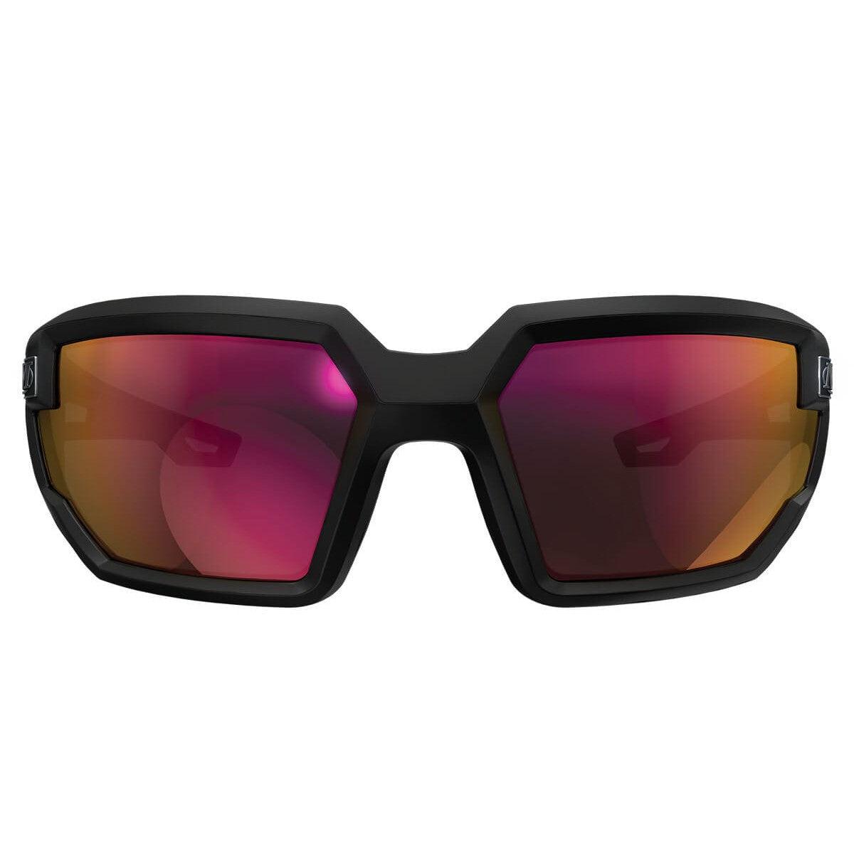 Mechanix Wear Type-X Safety Glasses with Black Frame and Fire Mirror Anti-Fog Lens VXS-21AE-BU - Front View