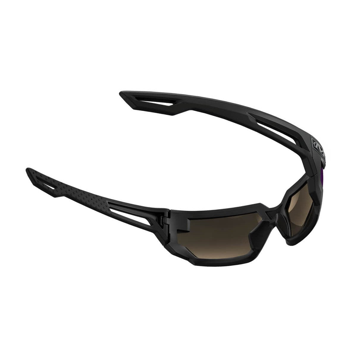 Mechanix Wear Type-X Safety Glasses with Black Frame and Blue Diamond Mirror Anti-Fog Lens VXS-22AE-BU - Back View
