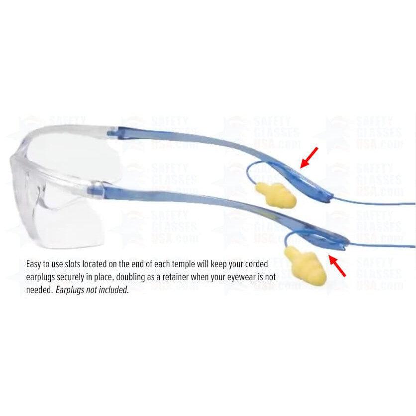 3M Virtua CCS Bifocal Safety Glasses with Blue Temples Foam Gasket and Clear Anti-Fog Lens