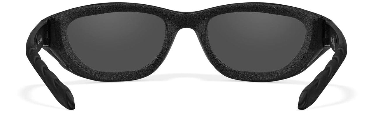 Wiley X AirRage Black Ops Safety Sunglasses with Matte Black Frame and Smoke Grey Lens 694 - Back View