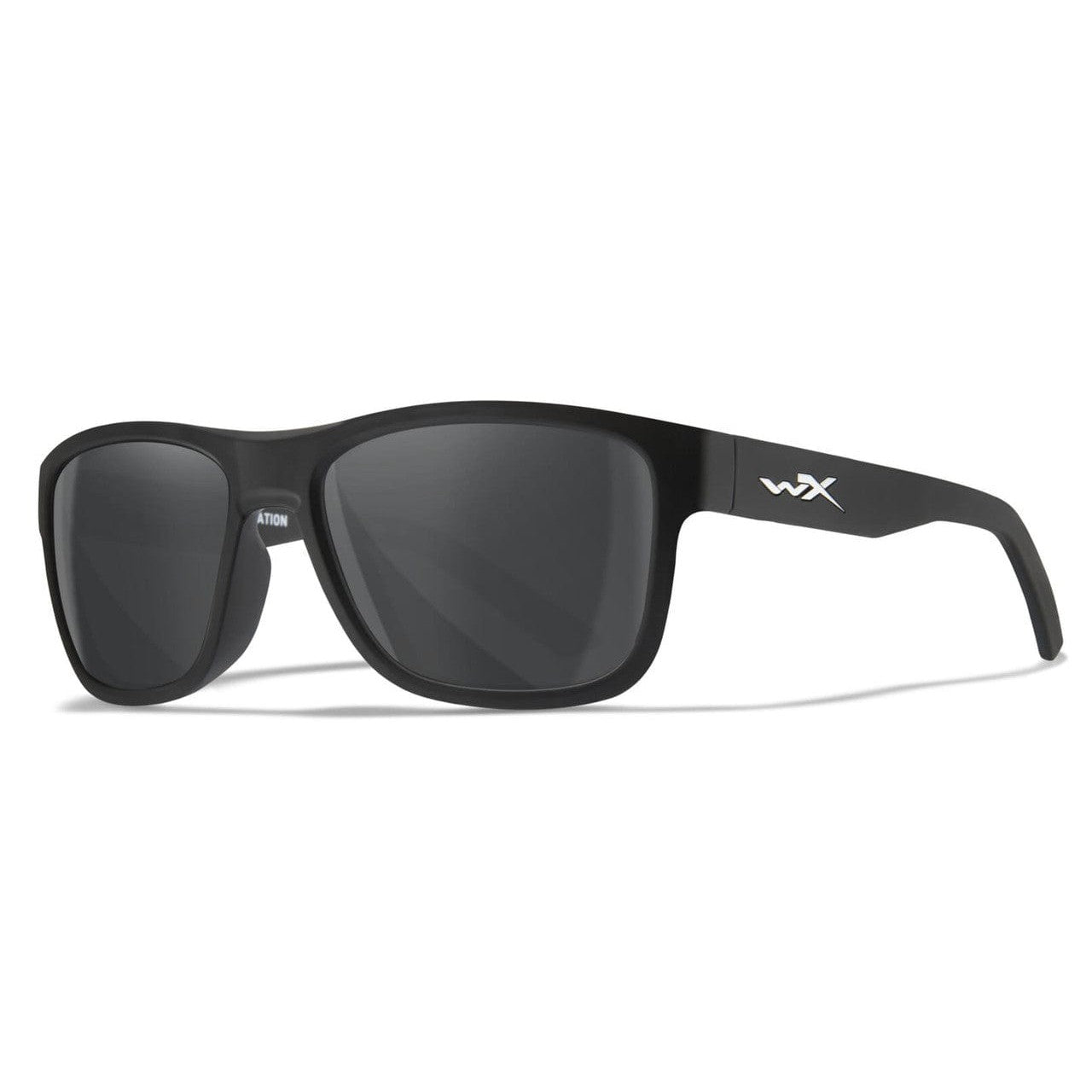 Wiley X Ovation Safety Sunglasses with Matte Black Frame and Smoke Grey Lens AC6OVN01
