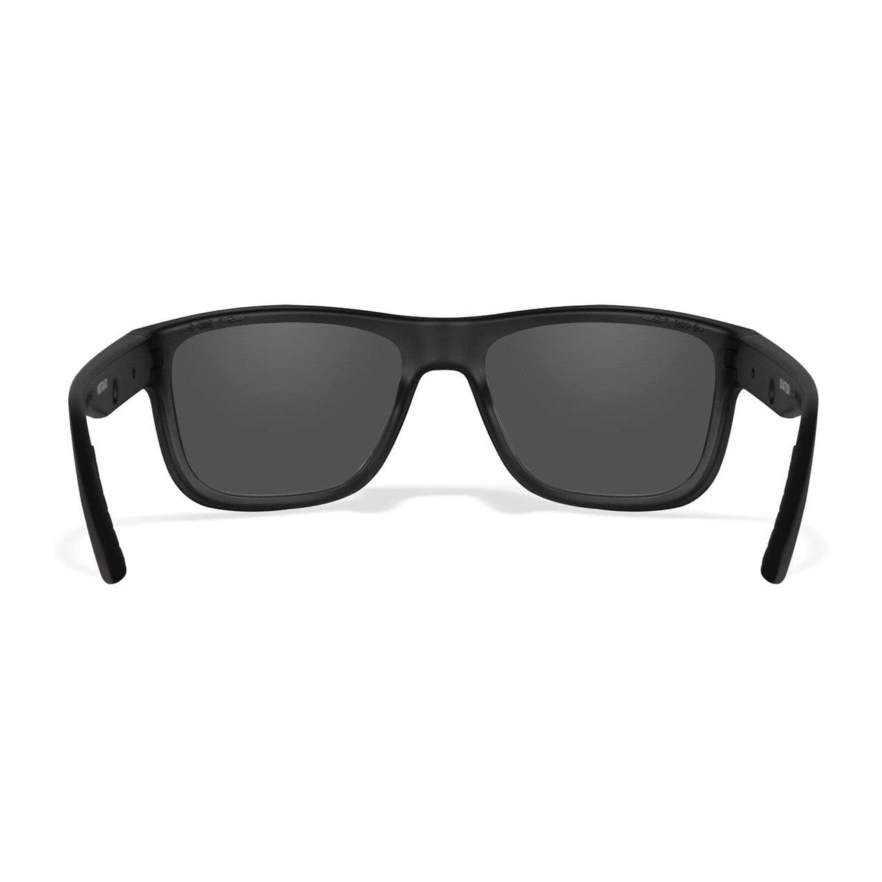 Wiley X Ovation Safety Sunglasses with Matte Black Frame and Smoke Grey Lens AC6OVN01 - Back View