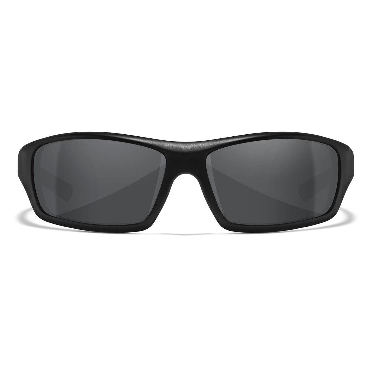 Wiley X Slay Black Ops Safety Sunglasses with Matte Black Frame and Smoke Grey Lens ACSLA01 - Front View
