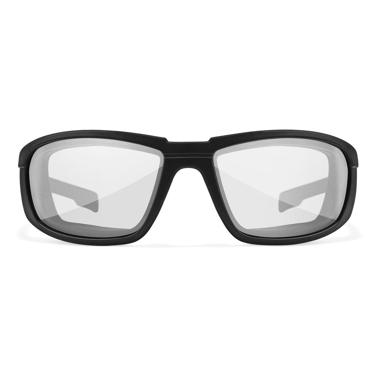 Wiley X Boss Safety Glasses with Matte Black Frame and Clear Lens CCBOS03 - Front View
