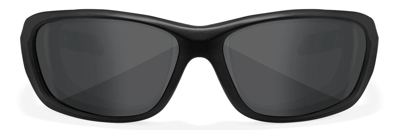 Wiley X Gravity Safety Sunglasses with Matte Black Frame and Smoke Grey Lens CCGRA01 - Front View