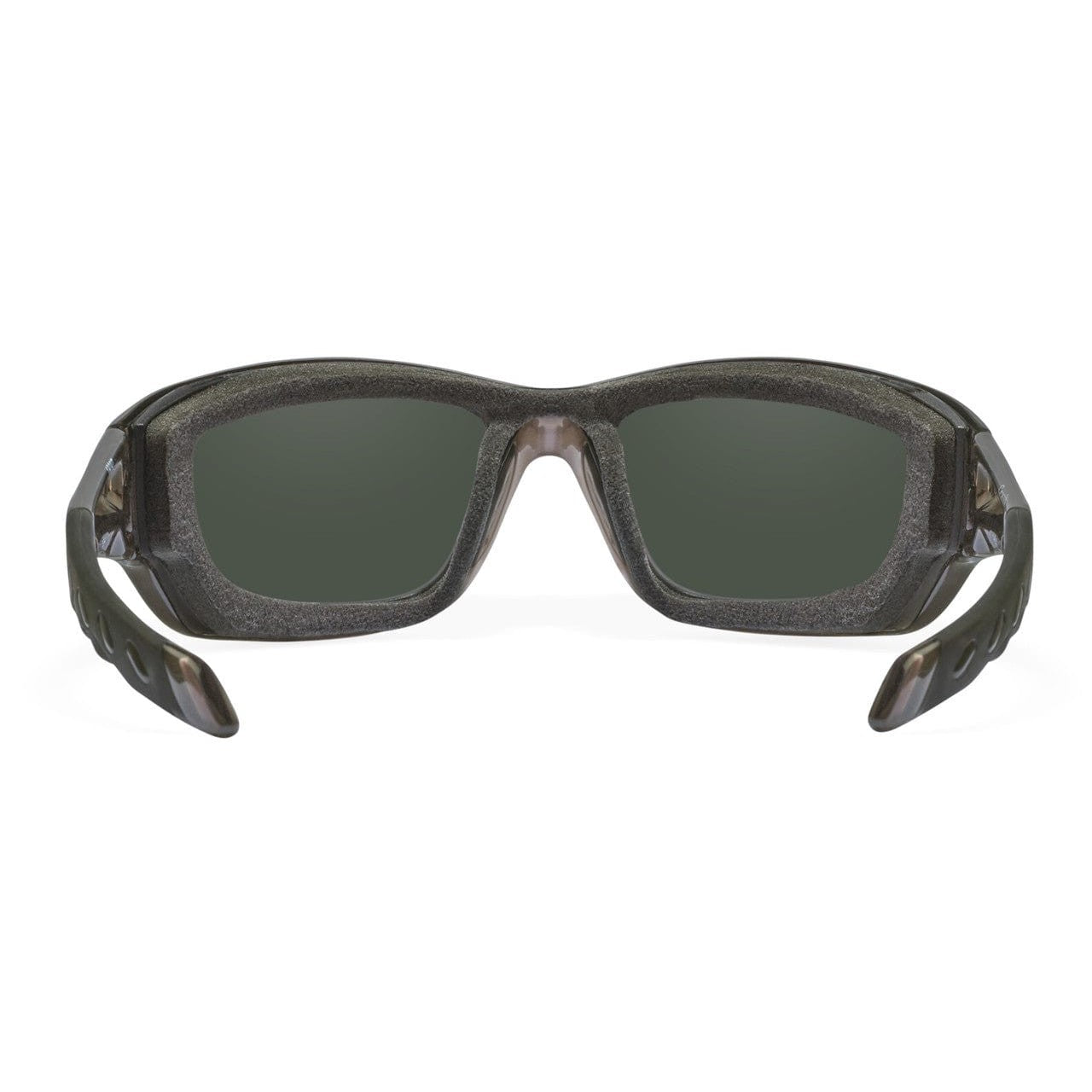 Wiley X Gravity Safety Sunglasses with Black Crystal Frame and Captivate Polarized Blue Mirror Lens CCGRA19 - Back View
