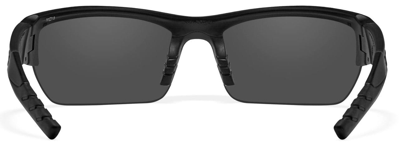 Wiley X Valor Black Ops Ballistic Sunglasses with Matte Black Frame and Smoke Grey Lens CHVAL01 - Back View