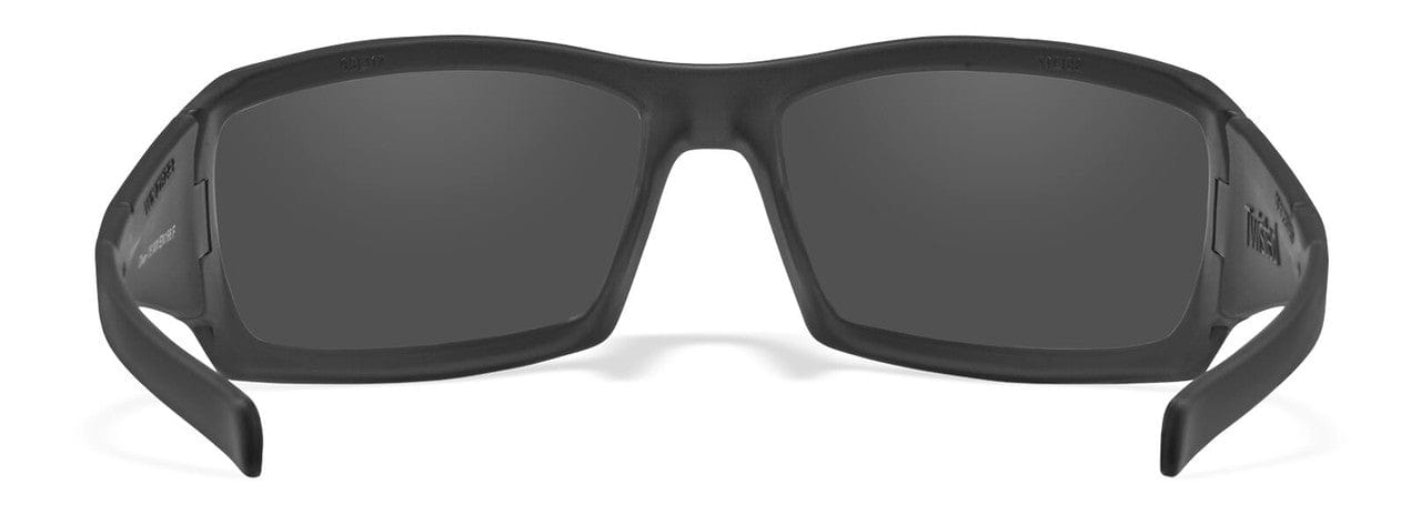 Wiley X Twisted Safety Sunglasses with Matte Grey Frame and Captivate Polarized Blue Mirror Lens SSTWI09 - Back View