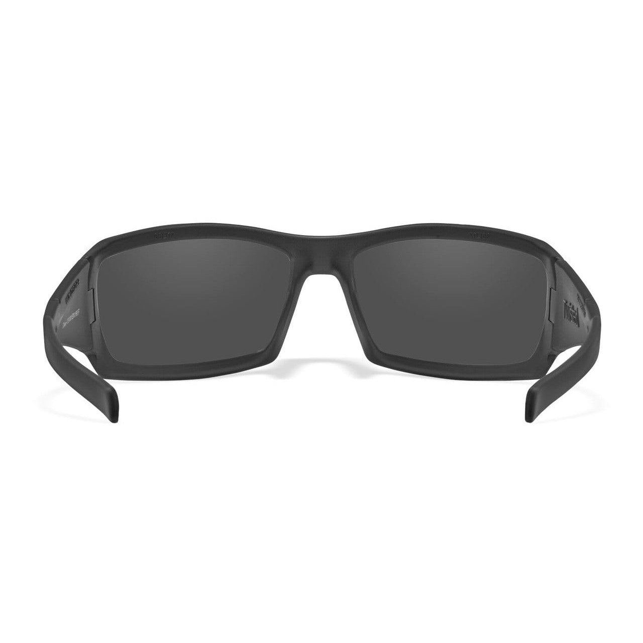 Wiley X Twisted Safety Sunglasses with Matte Grey Frame and Captivate Polarized Blue Mirror Lens SSTWI09 - Back View