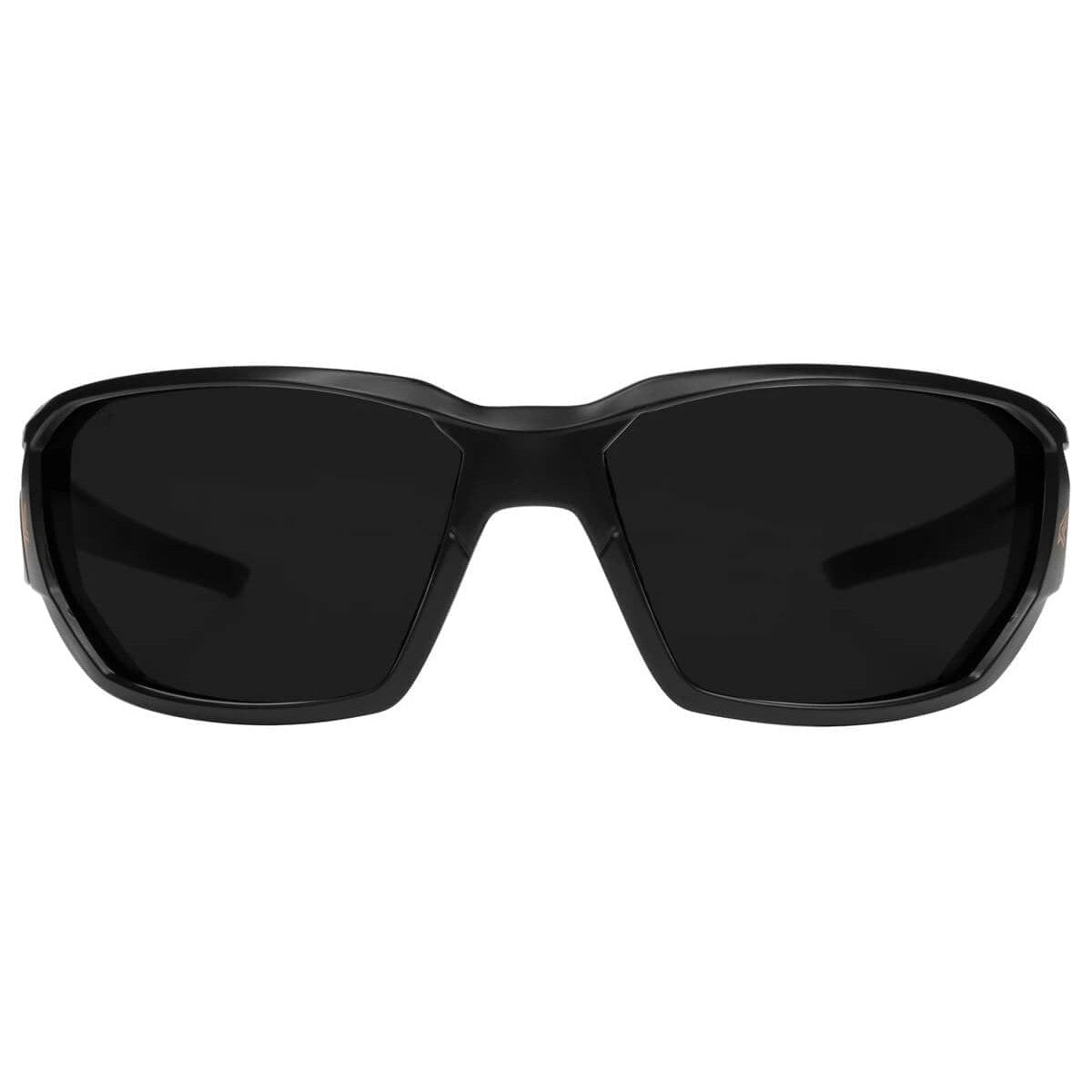 Edge Dawson Safety Glasses with Black Frame and Polarized Smoke Lens TXD416 - Front View