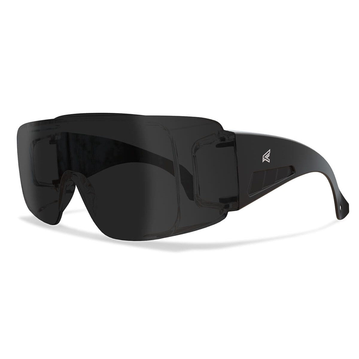Edge Ossa OTG Safety Glasses with Black Temples and Smoke Lens XF116-L