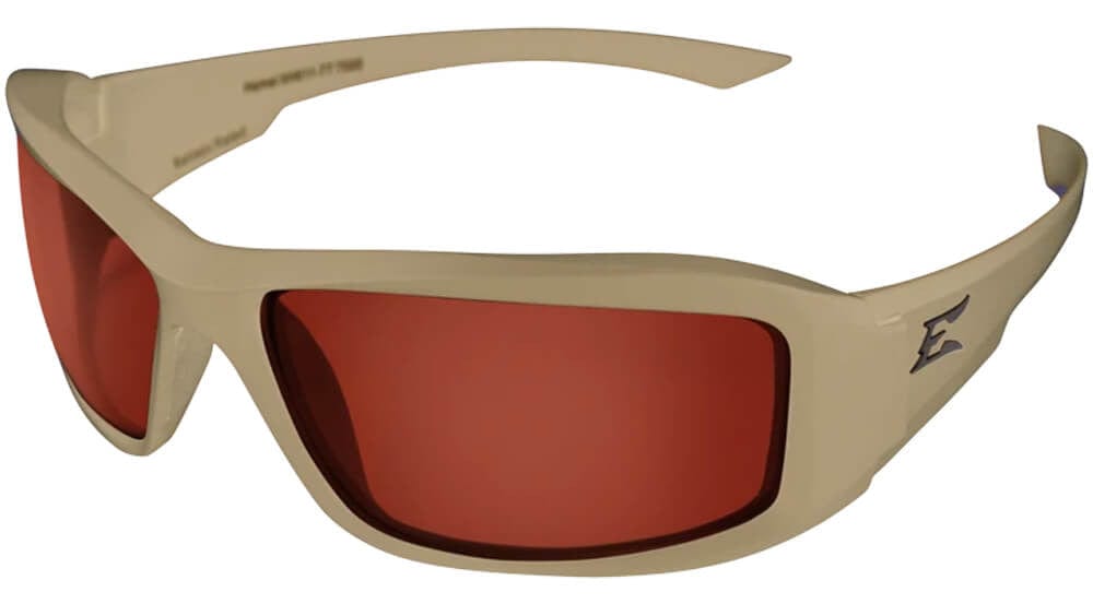 Edge Tactical Eyewear Hamel Safety Glasses with Sand Thin Temple and Copper Driving Vapor Shield Lens