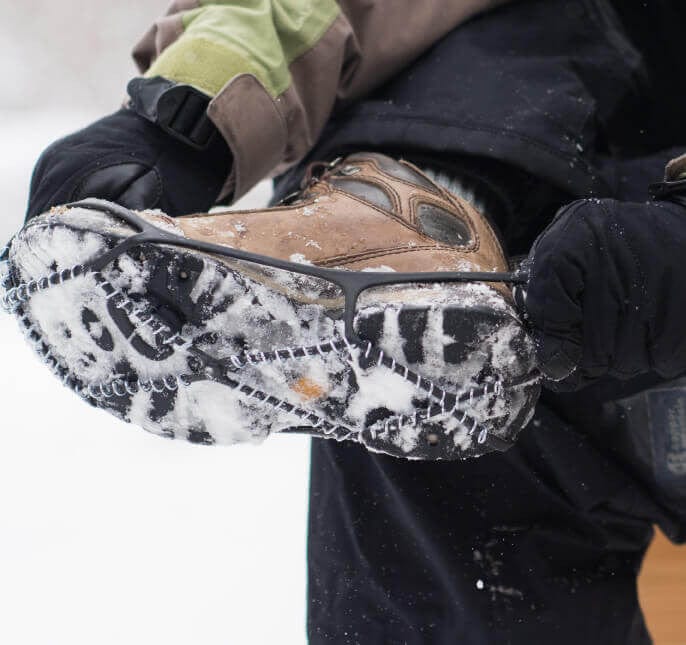 Yaktrax Walker Footwear Traction Worn On Boot