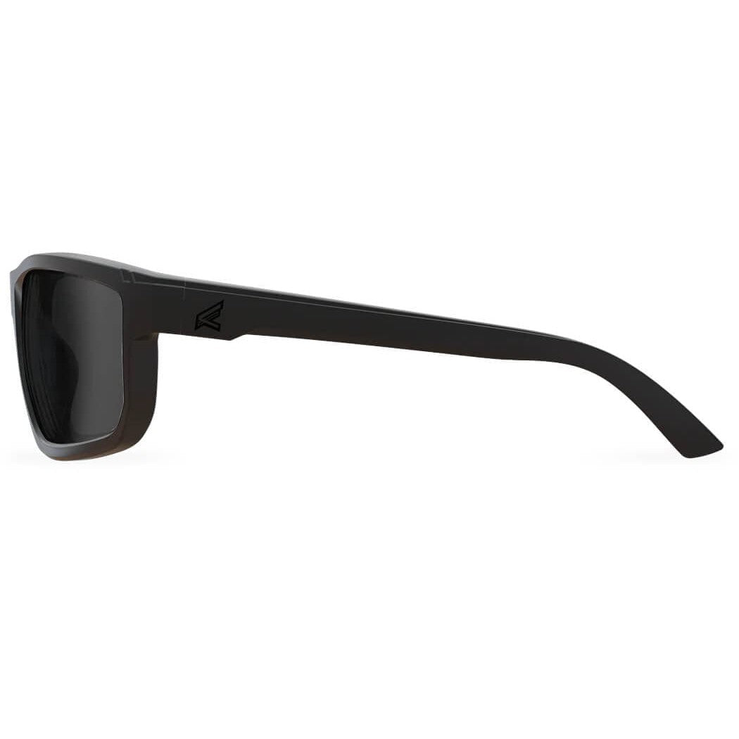 Edge Defiance Safety Glasses with Black Frame and Smoke Vapor Shield Anti-Fog Lens - Side View