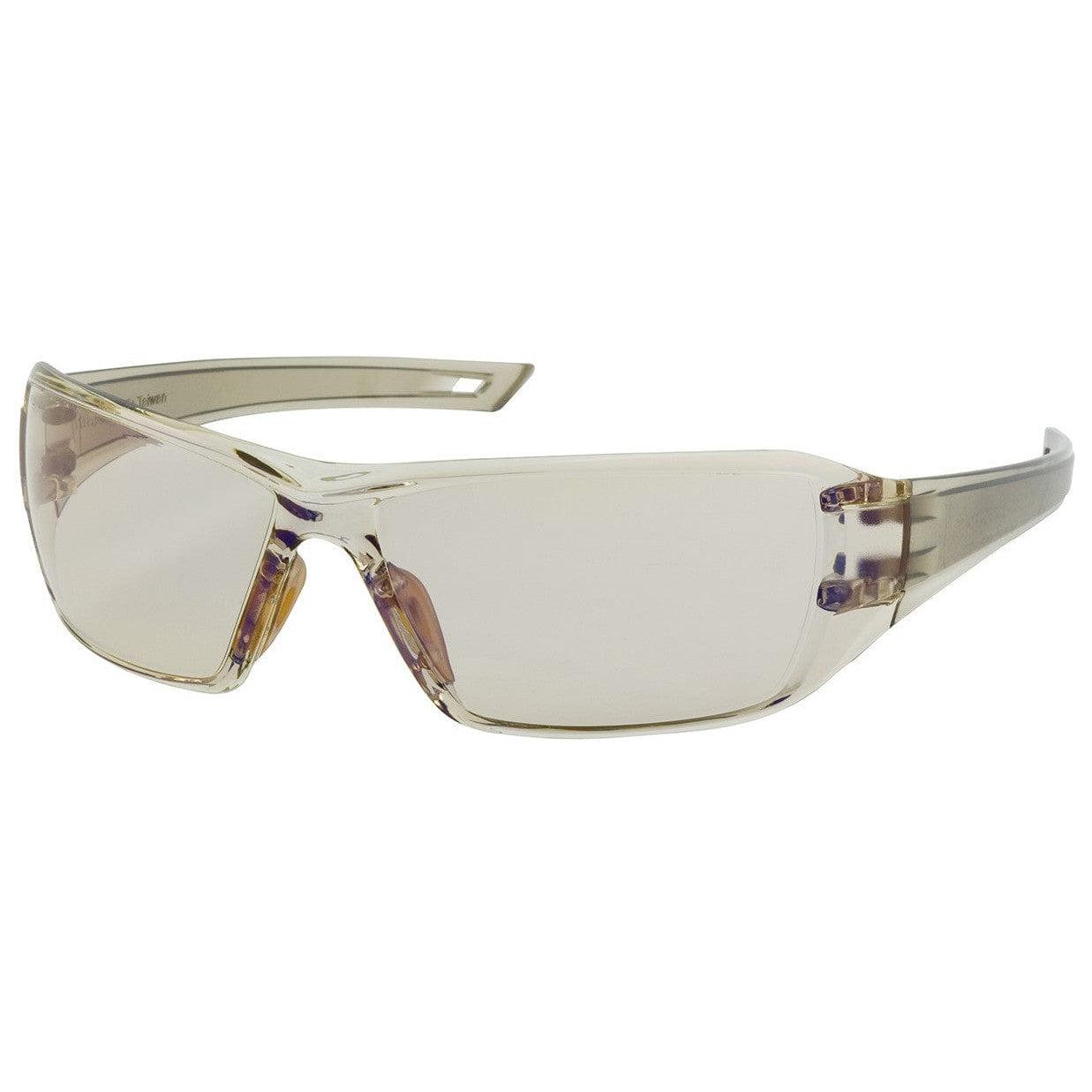 Bouton Captain Safety Glasses with Brown Temple and Indoor/Outdoor Blue Anti-Fog Lens 250-46-0226