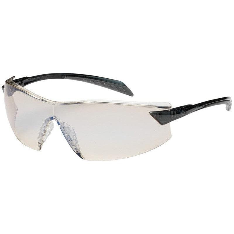 Bouton Radar Safety Glasses with Gray Temple and Indoor/Outdoor Blue Anti-Fog Lens
