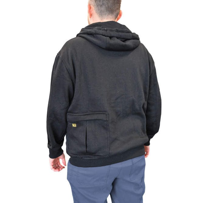 DeWalt DCHJ067B Unisex Black Heated Hoodie Sweatshirt Bare Worn Back View