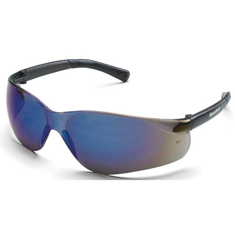 Crews Bearkat Safety Glasses with Blue Mirror Lenses