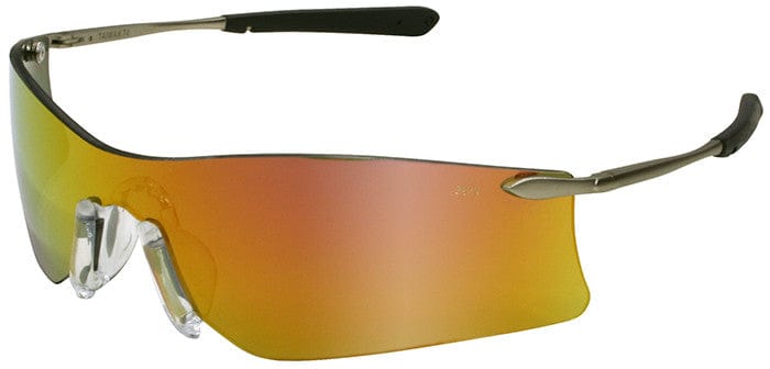 Crews Rubicon Safety Glasses with Fire Mirror Lens T411R