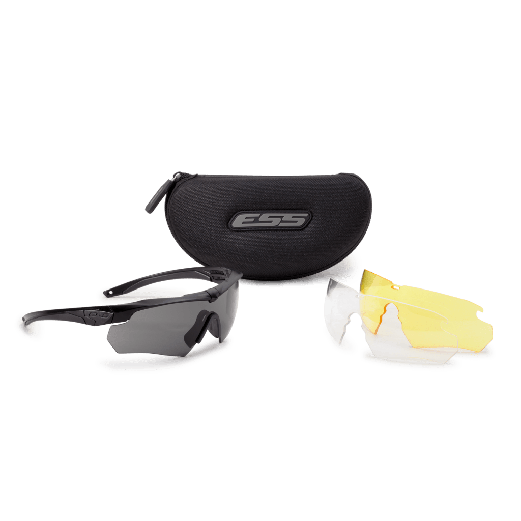 ESS Crossbow 3 Lens Kit Black Frame Clear, Smoke Gray, Hi-Def Yellow Lenses 740-0387
