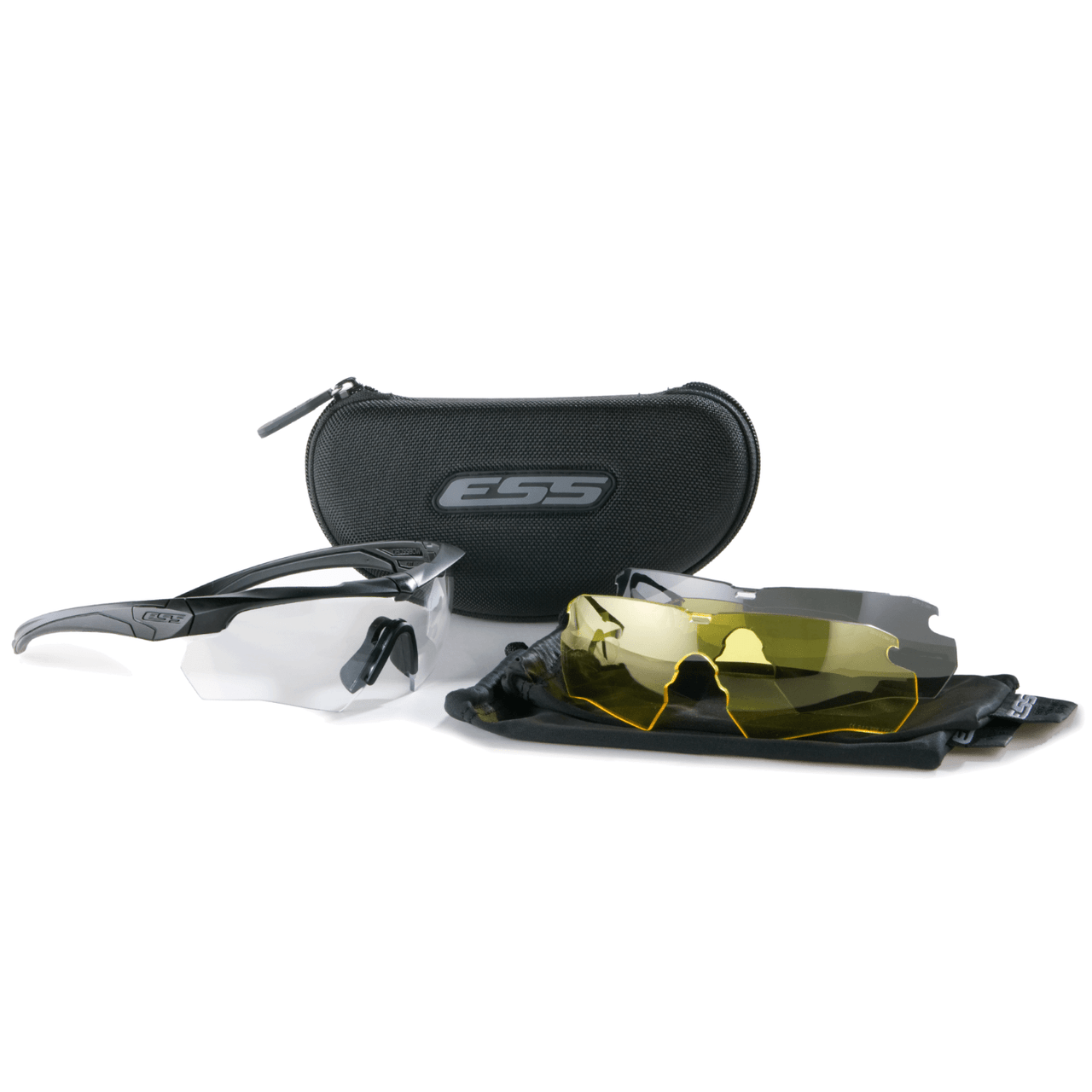 ESS Crossbow 3 Lens Kit Black Frame Clear, Smoke Gray, Hi-Def Yellow Lenses 740-0387
