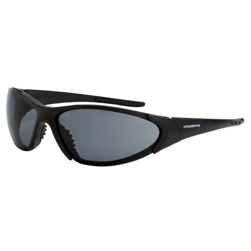 Crossfire Core Safety Glasses with Matte Black Frame and Smoke Lens