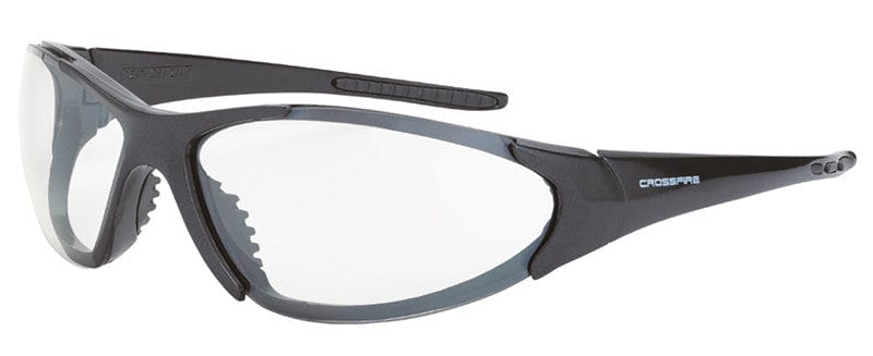 Crossfire Core Safety Glasses with Shiny Pearl Gray Frame and Clear Anti-Fog Lens