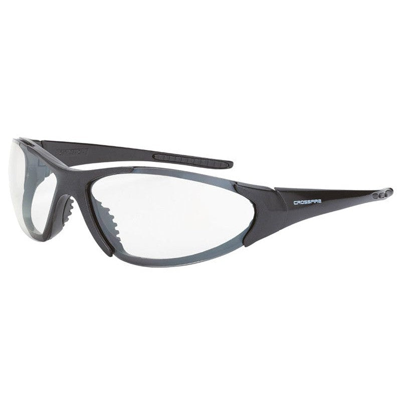 Crossfire Core Safety Glasses with Shiny Pearl Gray Frame and Clear Anti-Fog Lens