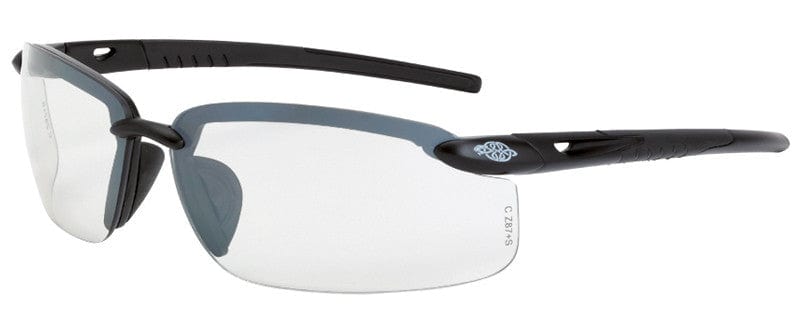 Crossfire ES5 Safety Glasses with Shiny Pearl Gray Frame and Clear Lens