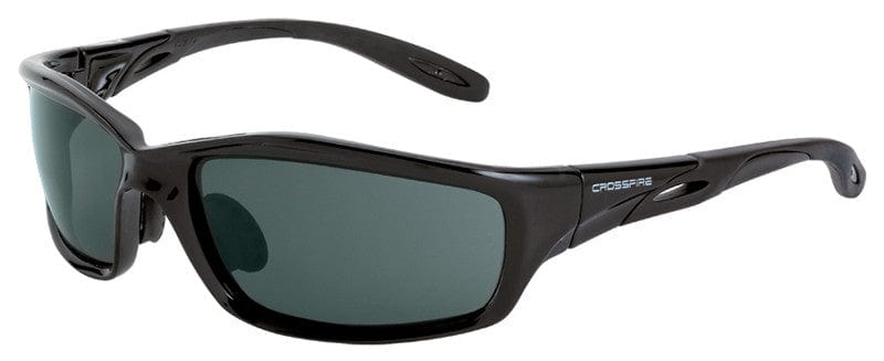 Crossfire Infinity Safety Glasses with Crystal Black Frame and Smoke Lens