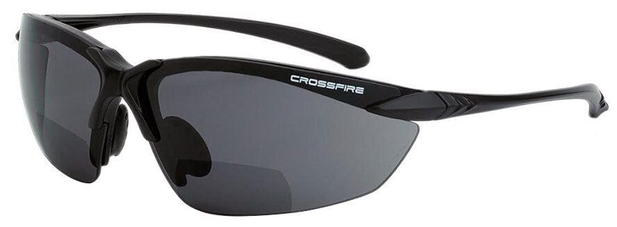 Crossfire 12120 Talon Bifocal Safety Eyewear with Smoke Lens - 2.0 Diopter  (Each) - Industrial Safety Products