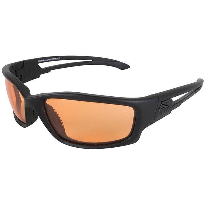 Edge Blade Runner XL Tactical Safety Glasses with Black Frame and Tiger's Eye Lens