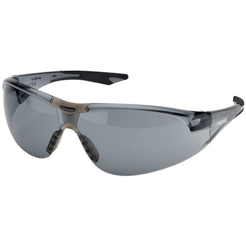 Elvex Avion Safety Glasses with Black Temples and Gray Anti-Fog Lens