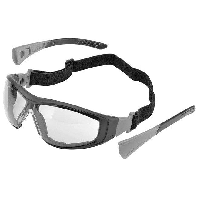 Delta Plus Go-Specs II Safety Glasses/Goggles Black Frame Foam Seal Clear Anti-Fog Lens