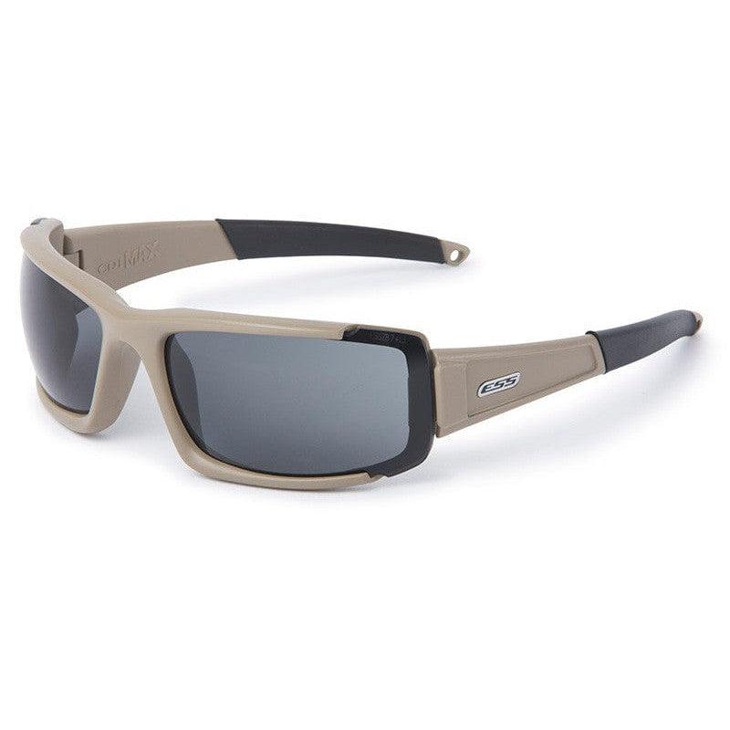 ESS CDI Max Ballistic Sunglasses with Terrain Tan Frame and Clear and Smoke Lenses-740-0457-Safety Glasses USA-1