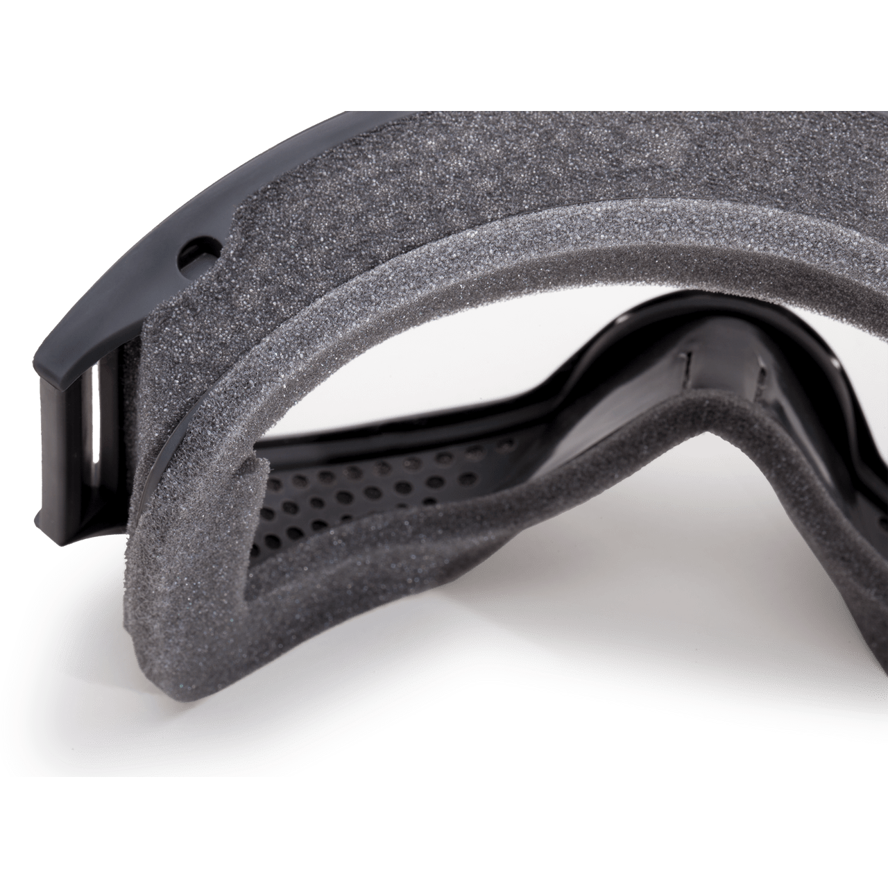 ESS Flight Deck Goggles with Clear and Smoke Gray Lenses 740-0333 Foam Closeup