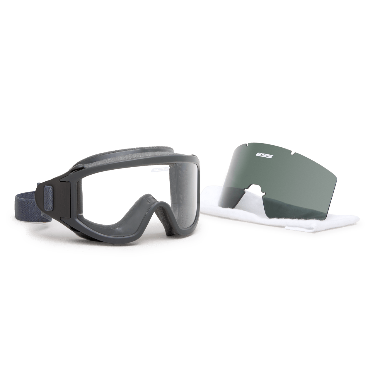 ESS Flight Deck Goggles with Clear and Smoke Gray Lenses 740-0333 With Both Lenses